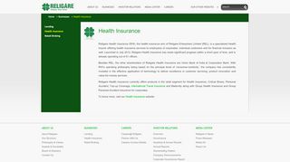 
                            3. Health insurance - Religare