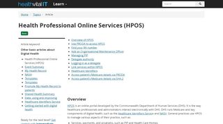 
                            4. Health Professional Online Services (HPOS) | ImproveIT for GPs