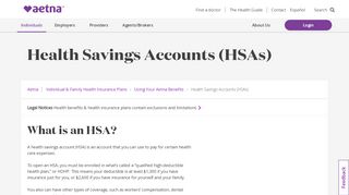 
                            8. Health Savings Accounts (HSA) | Aetna