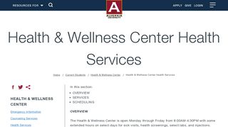 
                            8. Health Services | Alvernia University