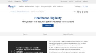 
                            5. Healthcare Eligibility | Experian Health