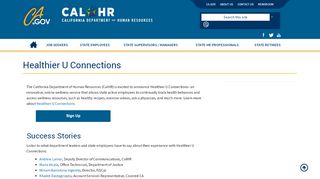 
                            2. Healthier U Connections - CalHR - State of California
