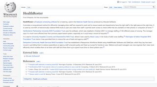 
                            6. HealthRoster - Wikipedia