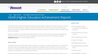 
                            4. HEAR (Higher Education Achievement Report) – Nescot College ...