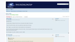 
                            8. heavy help- - Heavy's Axis Power Craps Forum