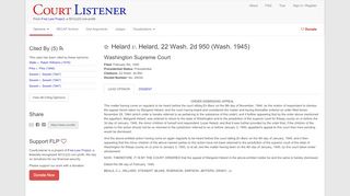 
                            4. Helard v. Helard, 22 Wash. 2d 950 – CourtListener.com