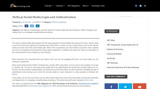 
                            4. Hello.js Social Media Login and Authentication | DotNetCurry