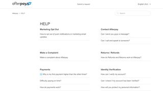 
                            7. HELP – Afterpay