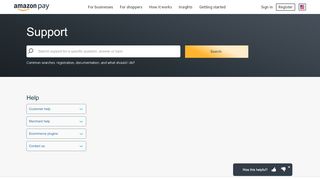
                            7. Help - Amazon Pay
