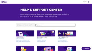 
                            8. Help and Support Center - support.kahoot.com