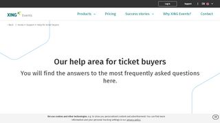 
                            6. Help area for ticket buyers | XING Events