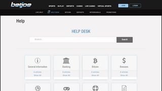 
                            8. Help | BetJOE | Online Bitcoin Sportsbook & Casino