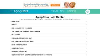 
                            4. Help Center - AgingCare.com