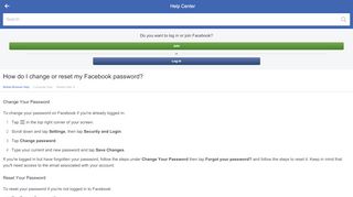 
                            2. Help Center - Facebook