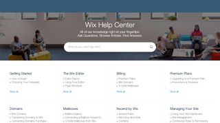 
                            1. Help Center | Wix.com