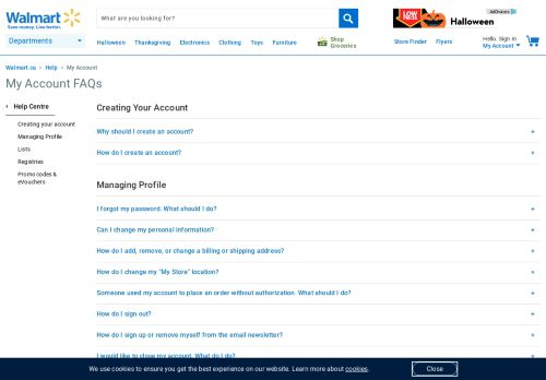 
                            11. Help Centre - Creating and Managing My Account | Walmart ...