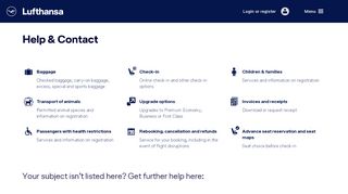 
                            6. Help & Contact - lufthansa.com