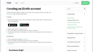 
                            4. Help - Creating an iZettle account - iZettle