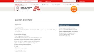 
                            4. Help - Detail - Avaya Support