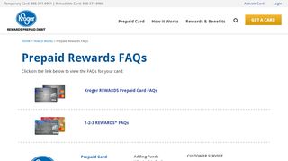 
                            7. Help for Prepaid Debit Card | Kroger REWARDS Prepaid Visa