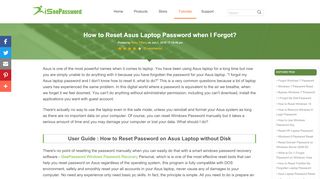 
                            3. Help! I Forgot My Asus Laptop Password on Windows 7,8/8.1/10