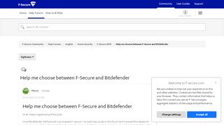 
                            6. Help me choose between F-Secure and Bitdefender