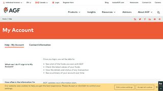 
                            4. Help - My Account | AGF.com