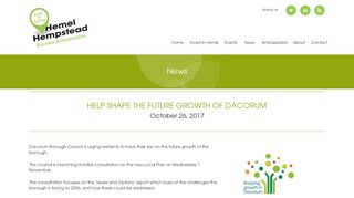 
                            8. Help shape the future growth of Dacorum | Invest Hemel