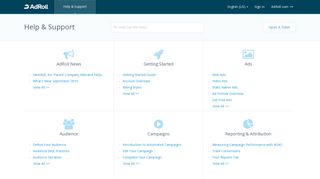 
                            8. Help & Support - AdRoll
