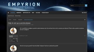 
                            2. Help to set up a portal please | Empyrion – Galactic Survival ...