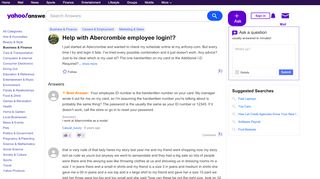 
                            8. Help with Abercrombie employee login!? | Yahoo Answers