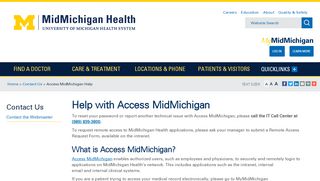 
                            3. Help with Access MidMichigan - MidMichigan Health