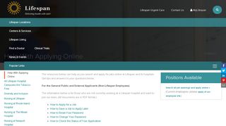 
                            2. Help With Applying Online | Lifespan