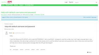 
                            5. Help with default username and password - …