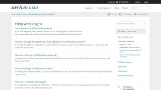 
                            1. Help with Logins | Affilorama