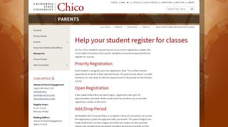 
                            7. Help your student register for classes - Parents - CSU, Chico