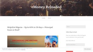 
                            3. Help2Get Nigeria – Up to 60% in 30 days + Principal. Scam or ...