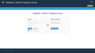 
                            4. Helpdesk | Nordic Transport Group - Helpdesk Software Login