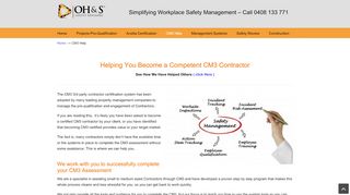 
                            8. Helping You Become a CM3 Contractor | OHS Safety Advisor ...