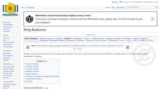 
                            2. Help:Redirects - MediaWiki