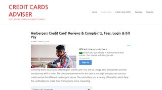 
                            1. Herbergers Credit Card: Reviews & Complaints, Fees, Login ...