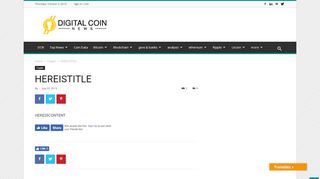 
                            6. HEREISTITLE | Digital Coin News | Cryptocurrency and ...