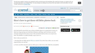 
                            2. Here's how to get those old Bebo photos back · TheJournal.ie
