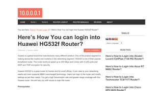 
                            4. Here's How You can login into Huawei HG532f ... - 10.0.0.0.1