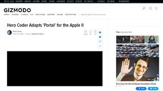 
                            2. Hero Coder Adapts 'Portal' for the Apple II - Gizmodo