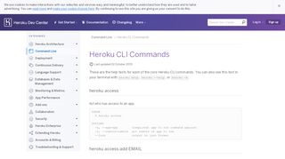 
                            5. Heroku CLI Commands | Heroku Dev Center