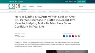 
                            8. Herpes Dating Site/App MPWH Sees an Over 150 Percent Increase in ...