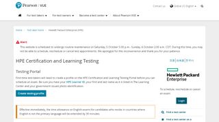
                            6. Hewlett Packard Enterprise :: Pearson VUE