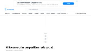 
                            7. Hi5: como criar um perfil na rede social - TecMundo