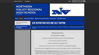 
                            6. HIB Reporting Hotline Old Tappan - Northern Valley Regional High ...